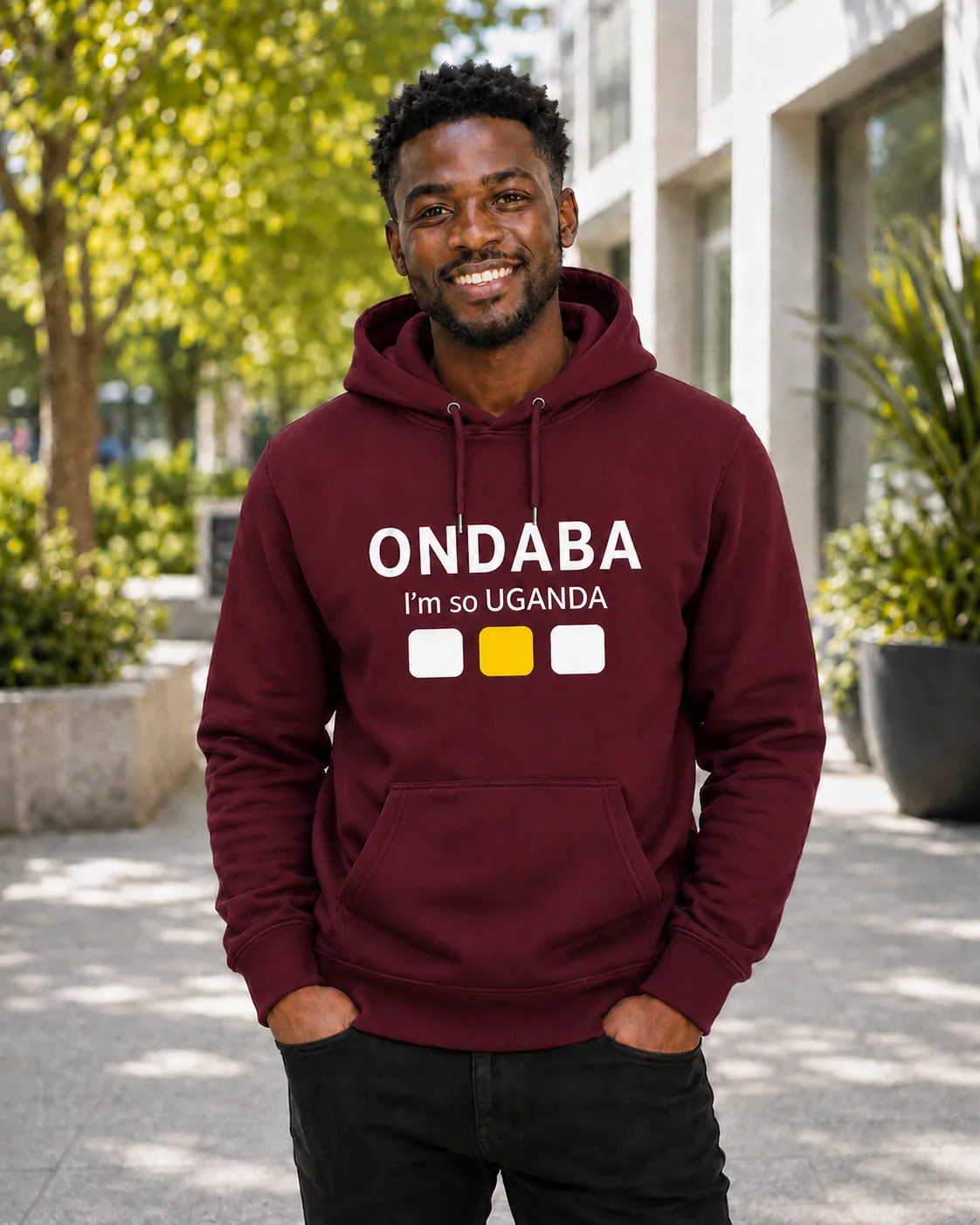 Ondaba unisex hoodie in maroon